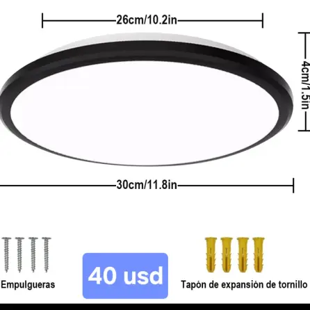 Lamapra de techo redonda led — imagen 2