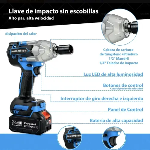 kit inalmbrico atornilladora/ rotomartillo/ pulidora — imagen 5