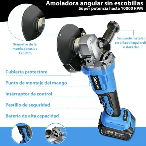 kit inalmbrico atornilladora/ rotomartillo/ pulidora — imagen 3
