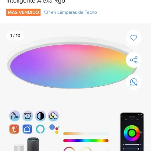 Lampara de techo moderna redonada rgb — imagen 1