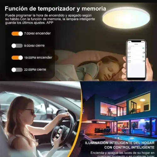 Lampara de techo moderna redonada rgb — imagen 3