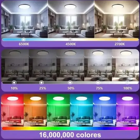 Lampara de techo moderna redonada rgb — imagen 5