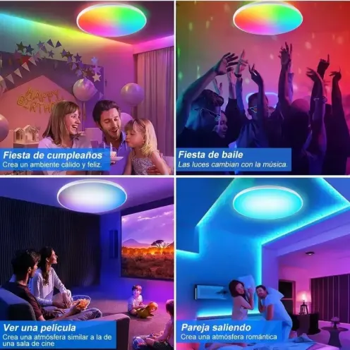Lampara de techo moderna redonada rgb — imagen 6
