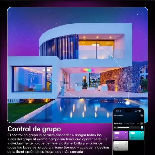 Lampara de techo moderna redonada rgb — imagen 4