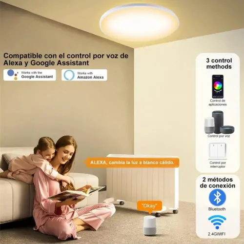 Lampara de techo moderna redonada rgb — imagen 2
