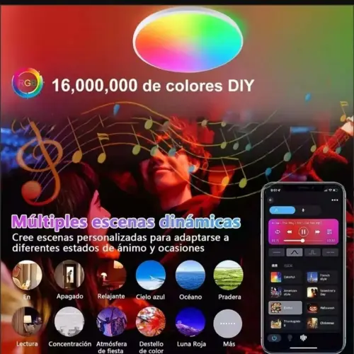 Lampara de techo moderna redonada rgb — imagen 8