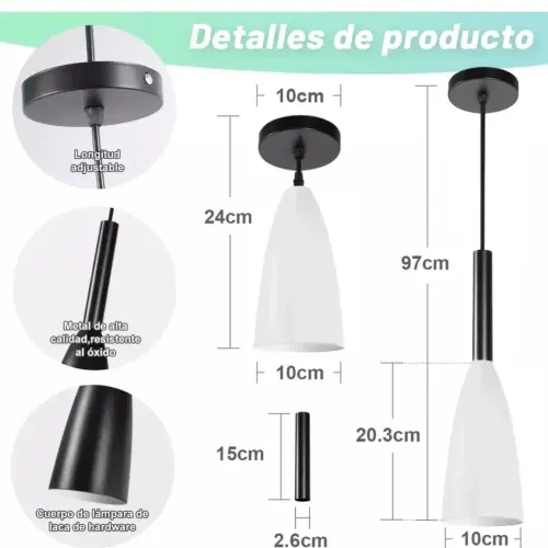 Set de 3 lamparas colgantes modernas vintage's photo #1