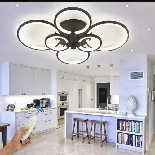 Lampara led 6 circulos blanca y negra's photo #2