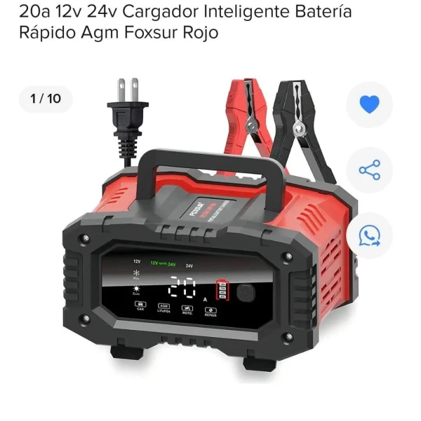 Cargador de bateria 12v 20A's foto | 🛍️D’coDum & Luminarias🛍️ |  BizneCubano