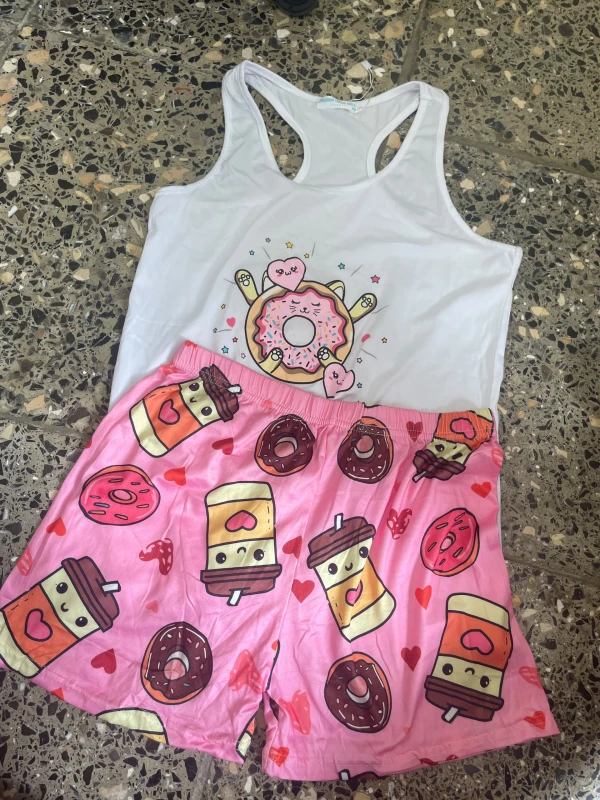 Pijama de dona short rosa's foto | 🛍️D’coDum & Luminarias🛍️ |  BizneCubano