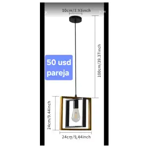 Set de 2 lamparas colgantes modernas vintage miniatura 2