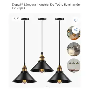 Ser de 3 lamparas colgantes moderna vintage miniatura 1