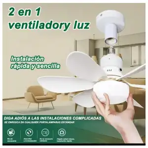 Lampara ventilador de techo 52cm miniatura 6