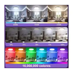 Lampara de techo moderna redonada rgb miniatura 5