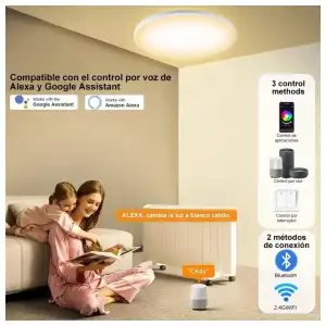 Lampara de techo moderna redonada rgb miniatura 2
