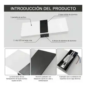 Pareja de aplique led moderno vintage miniatura 2