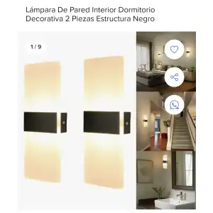 Pareja de aplique led moderno vintage miniatura 1