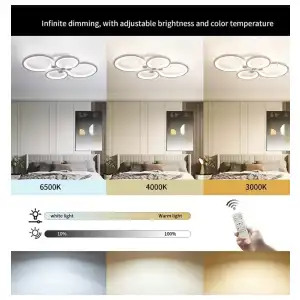 Lampara led de 4 circulos grande miniatura 3