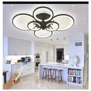 Lampara led 6 circulos blanca y negra miniatura 3