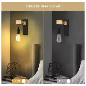 Apliques ( par) vintage modernos negros miniatura 2